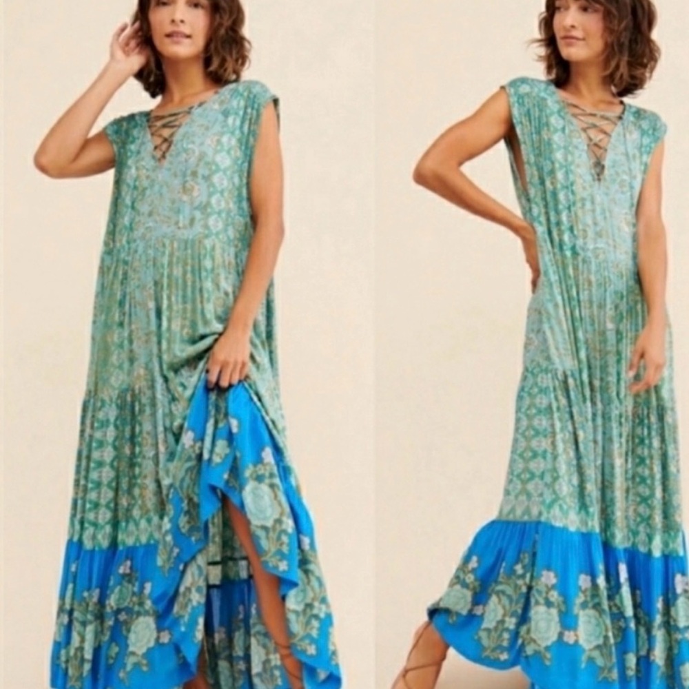 Free People Hanalei Bay Maxi Dress in Hawaii Breeze